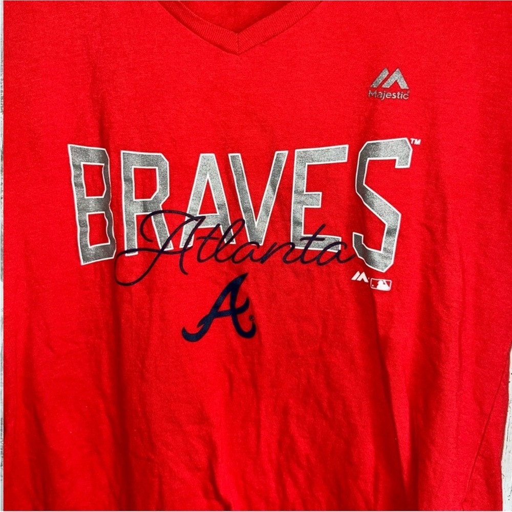 MLB Atlanta Braves Red Tee - Picture 2 of 4
